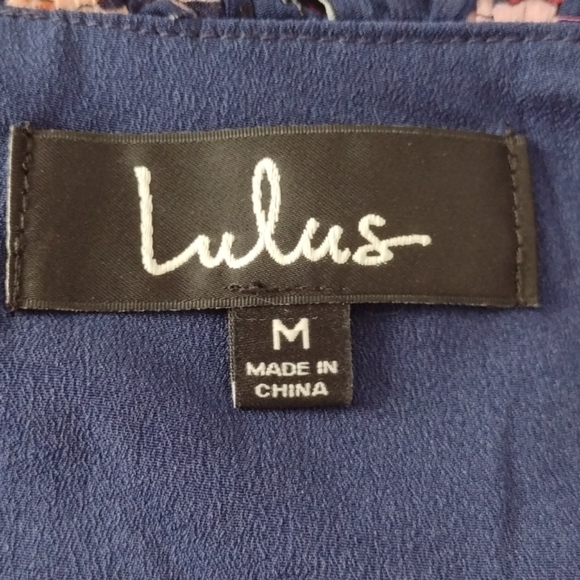 Lulu's blue floral off the shoulder mini dress - Picture 6 of 8